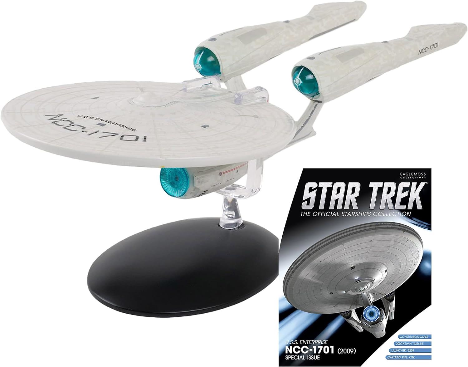 #23 U.S.S. Enterprise NCC-1701 (2009) Kelvin Timeline XL EDITION Diecast Model Ship (Eaglemoss / Star Trek)