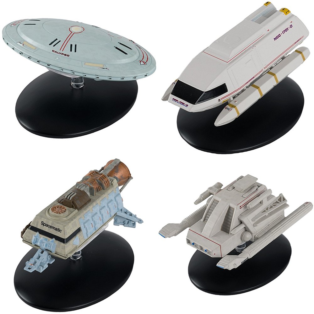 Shuttlecraft Set 7 (Captain’s Yacht, Spacematic Cargo Shuttle Type 9A Docking Shuttle) Model Die Cast Ships (Eaglemoss / Star Trek)