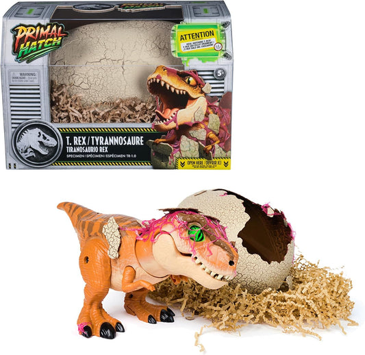 Primal Hatch 6072462 – Jurassic World Interactive Hatching Dino | Surprise Egg Toy with Lights, Sounds & Growing Dino Feature