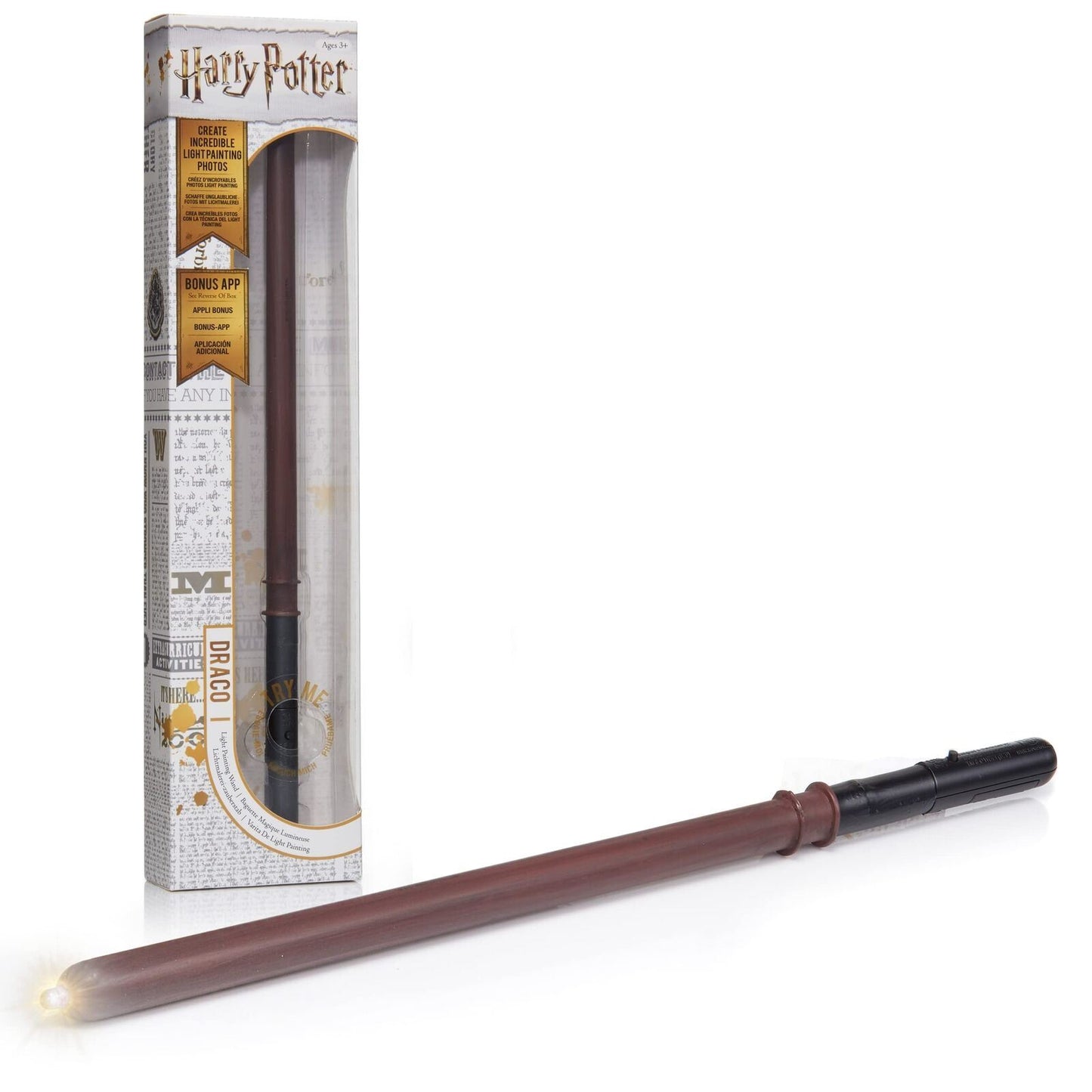 Draco Malfoy Painting Harry Potter Wand 14" Lumos Magic Light Large Wizarding World