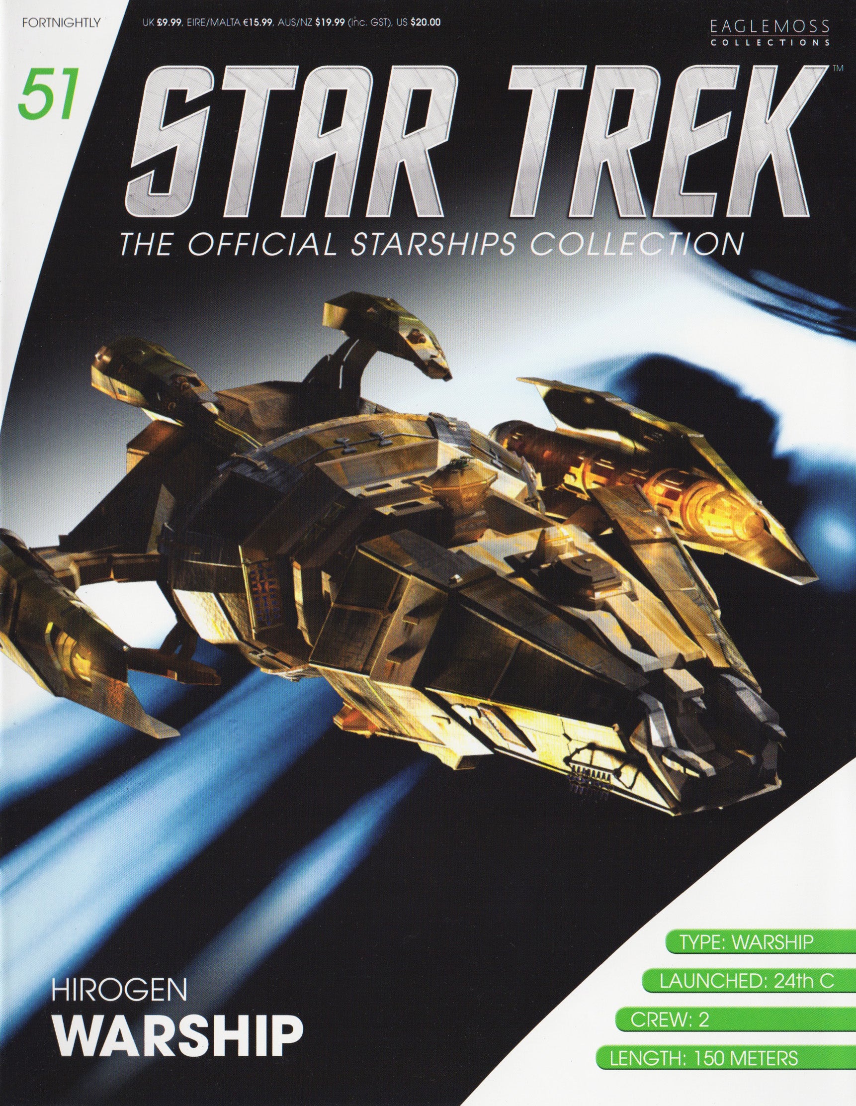 #51 Hirogen Hunter Warship Die-Cast Model (Eaglemoss / Star Trek)