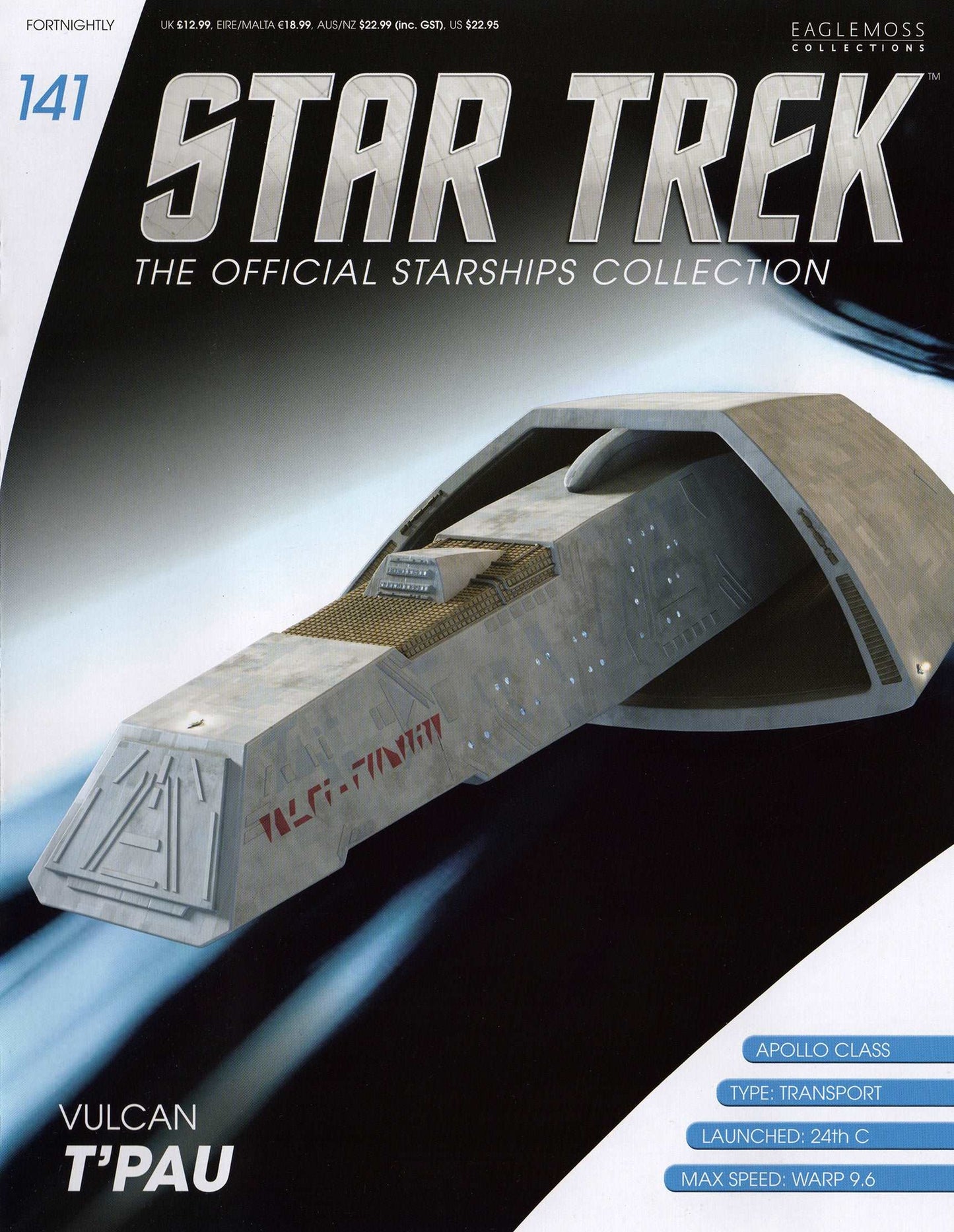 #141 T'Pau (Vulcan Apollo) Model Die Cast Ship (Eaglemoss Star Trek)