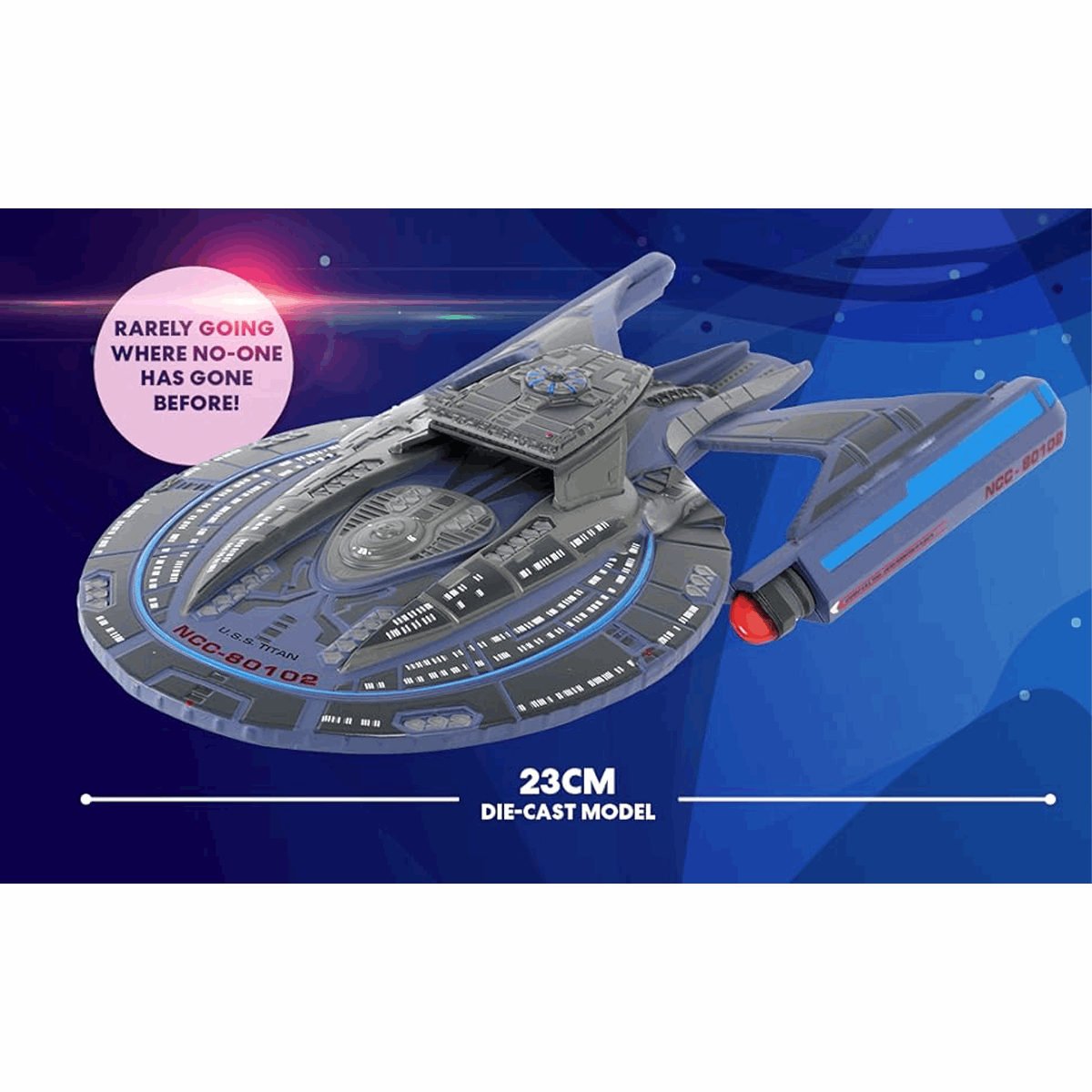 #01 U.S.S. Titan NCC-80102 (Luna-class) Model Diecast Ship Lower Decks (Eaglemoss / Star Trek)