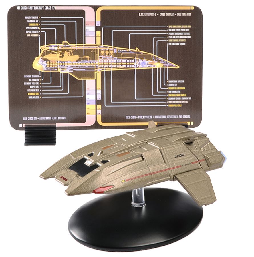 Shuttlecraft Set 3 (Travel Pod, Type 11, Argo & Workbee) Model Die Cast Ships SSSEN402 (Eaglemoss / Star Trek)