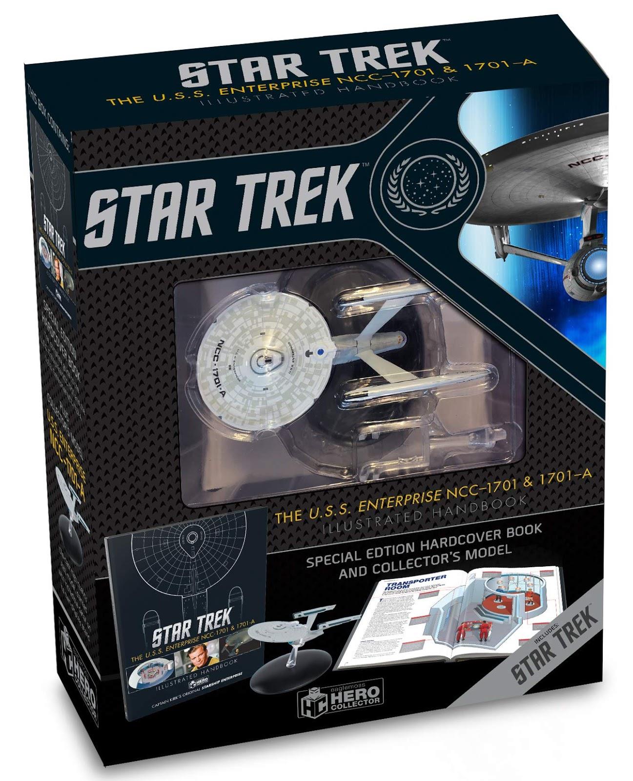 U.S.S. Enterprise NCC-1701 & 1701-A Handbook & Diecast Ship (Eaglemoss / Star Trek)