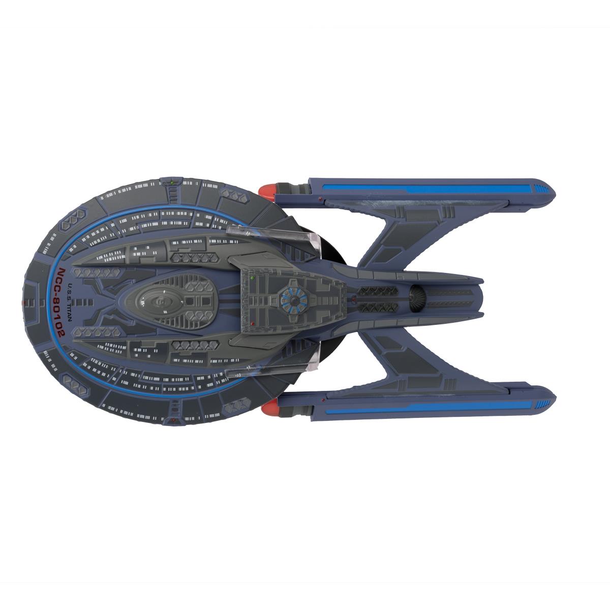 #01 U.S.S. Titan NCC-80102 (Luna-class) Model Diecast Ship Lower Decks (Eaglemoss / Star Trek)