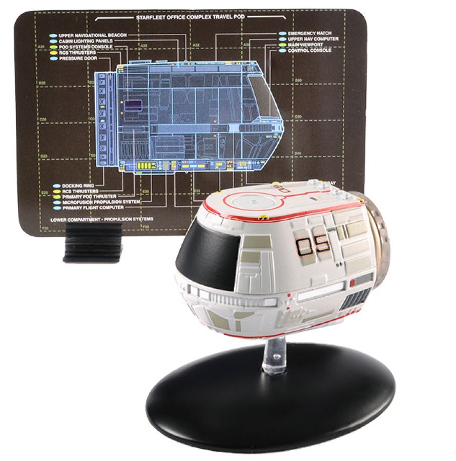 Shuttlecraft Set 3 (Travel Pod, Type 11, Argo & Workbee) Model Die Cast Ships SSSEN402 (Eaglemoss / Star Trek)