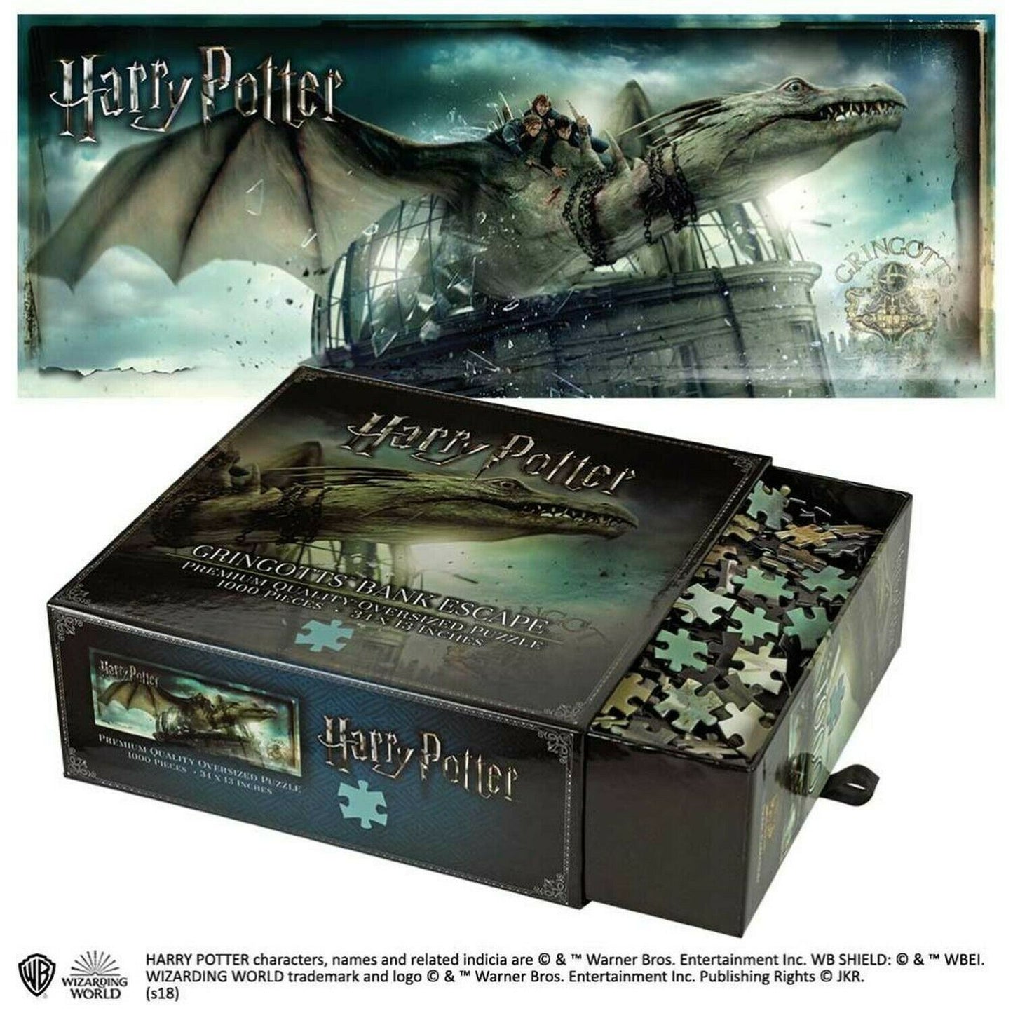 Noble Collection Harry Potter GRINGOTTS BANK ESCAPE Jigsaw Puzzle (1000 PCS)