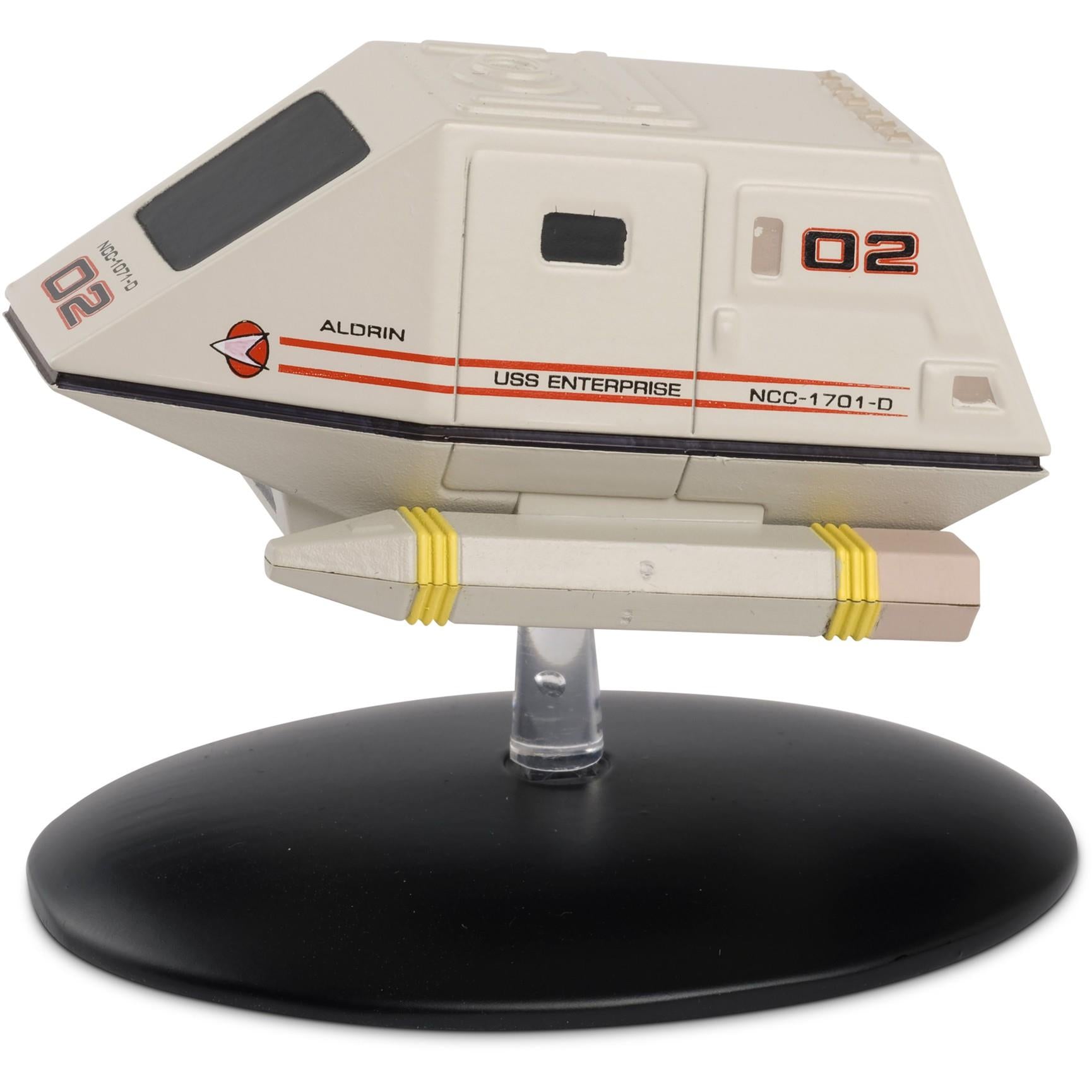 #08 Type-15 Shuttlepod NCC-1701-D "02 Aldrin" Shuttlecraft Diecast Model Ship (Eaglemoss / Star Trek)